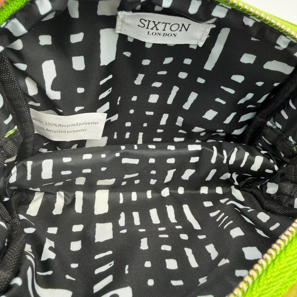 Sixton London Makeup Cosmetic Bag Green Velvet w/ Star Pin
